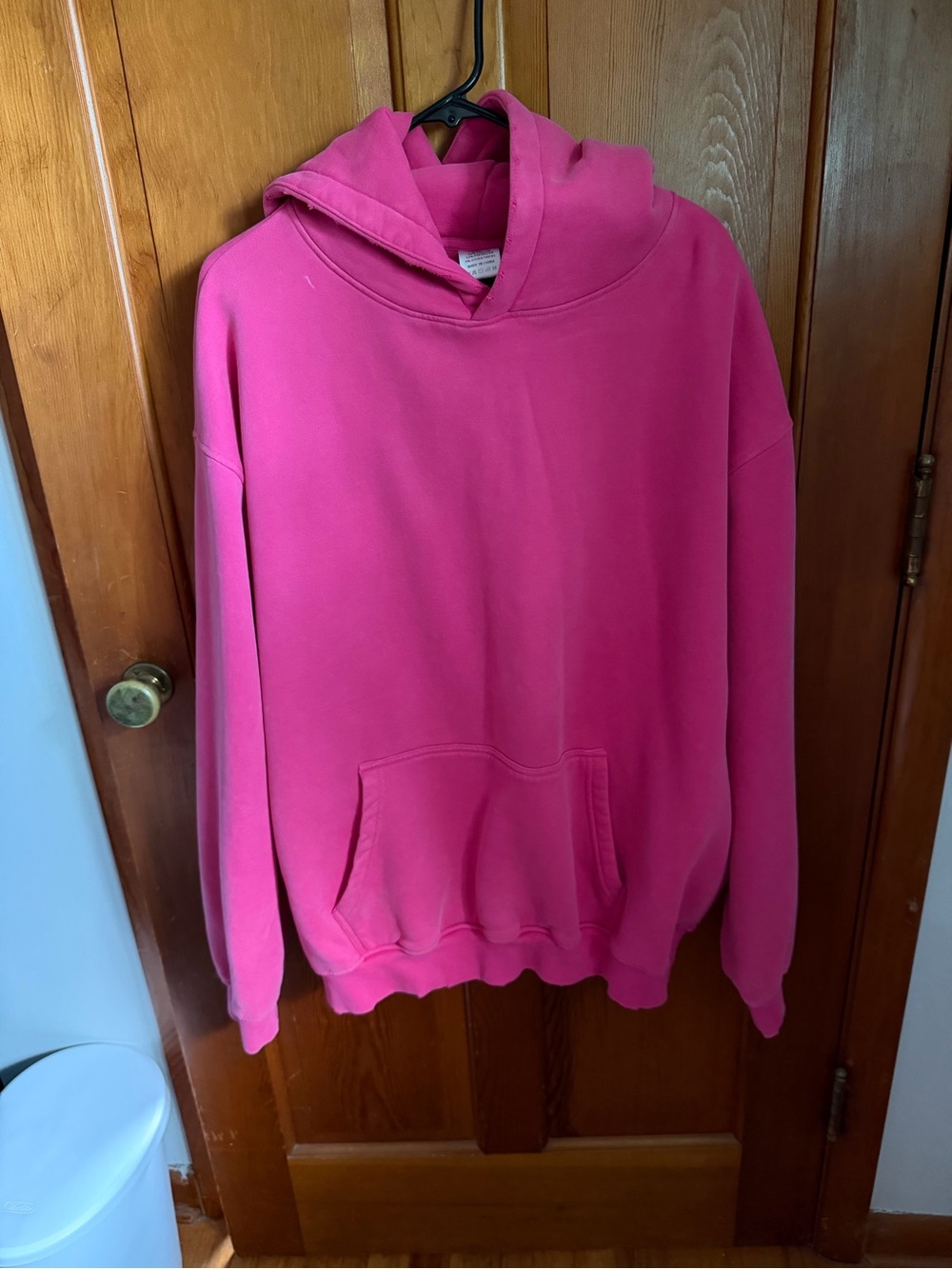 Women's Hot Pink Pullover Hoodie Sweatshirt